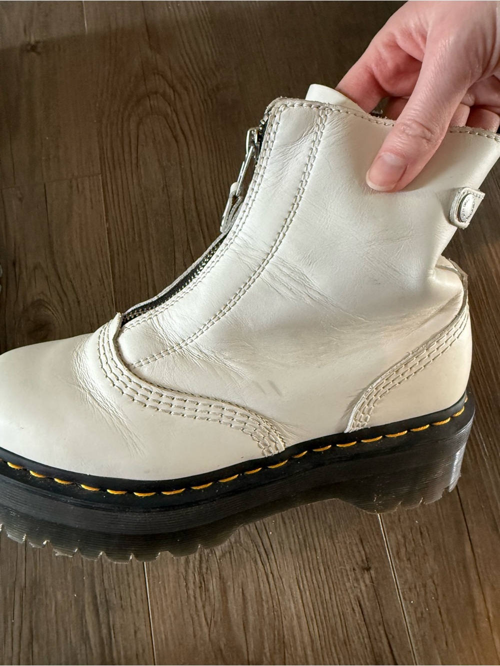 Doc Martens Jetta Leather Platform Boots Size 8 - Picture 6 of 8